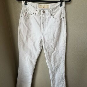 1990s Vintage Guess White Boot Leg Jeans Size‎ 28